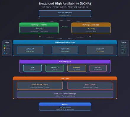 Nextcloud HA architecture diagram